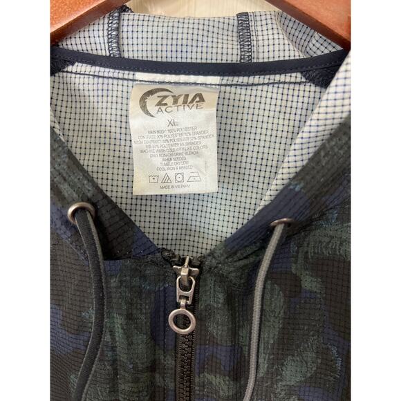 ZYIA Active Womens Lightweight Full Zip Evening Paradise Hooded Mesh Jacket XL - Picture 6 of 9